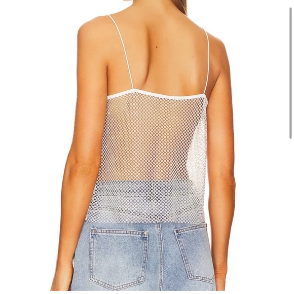NWT- WeWoreWhat x Revolve Crystal Mesh Cami Top - Picture 2 of 10